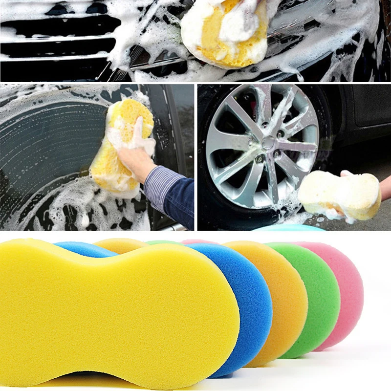 10pcs High-density Moto Washing Sponges Large Honeycomb 8-shaped Sponges Block Car Cleaning Waxing Tools Cleaning Accessories