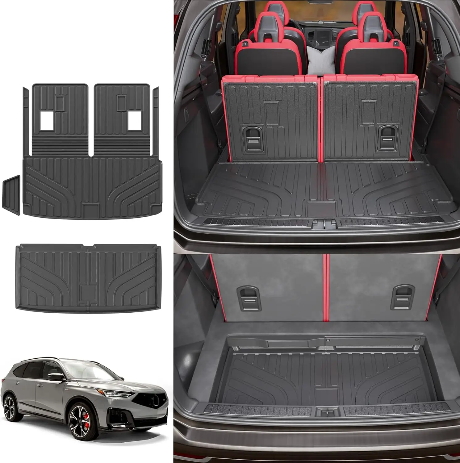 

All-weather Cargo Mat for SUV Trunk, Made of Durable Material, Black, Custom Fit and Easy to Clean