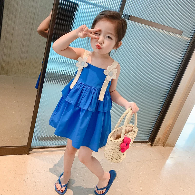 

Girls' New Children'S Braces Skirt Ziyang Style Baby Princess Dress Internet Celebrity Summer Fashion