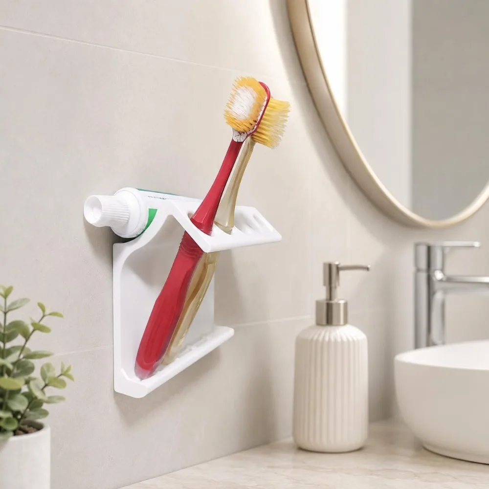 No-Drill Bathroom Multi-Functional Shelf Fashionable Practical Kitchen Desktop Organizer Space Saving 5-Slot