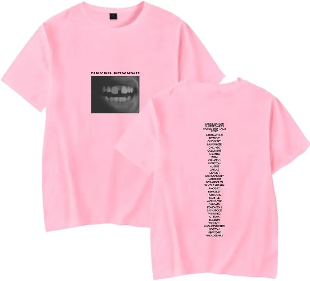 Daniel Caesar Tour Merch Kawaii Crewneck Short Sleeve Men Women's Harajuku Clothes