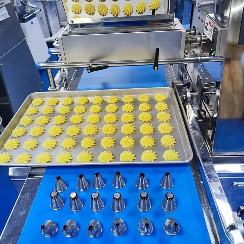 Cookie Press Machine,  Multiple Shape Discs Adjustable Control System for Bakery and Pastry Production