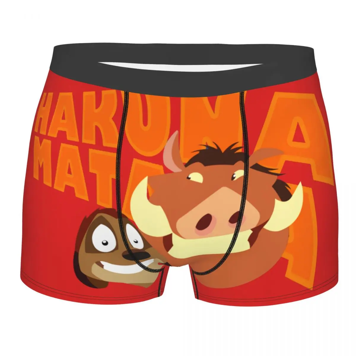 Disney｠The Lion King｠Film Hakuna Matata Timon And Pumbaa Underpants Homme Panties Male Underwear Comfortable Boxer Briefs