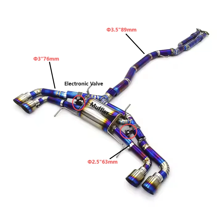 

OEM Catback Exhaust For Nissan GTR/GT-R R35 2008-2023 Titanium Alloy System Muffler Valvetronic Rebound System