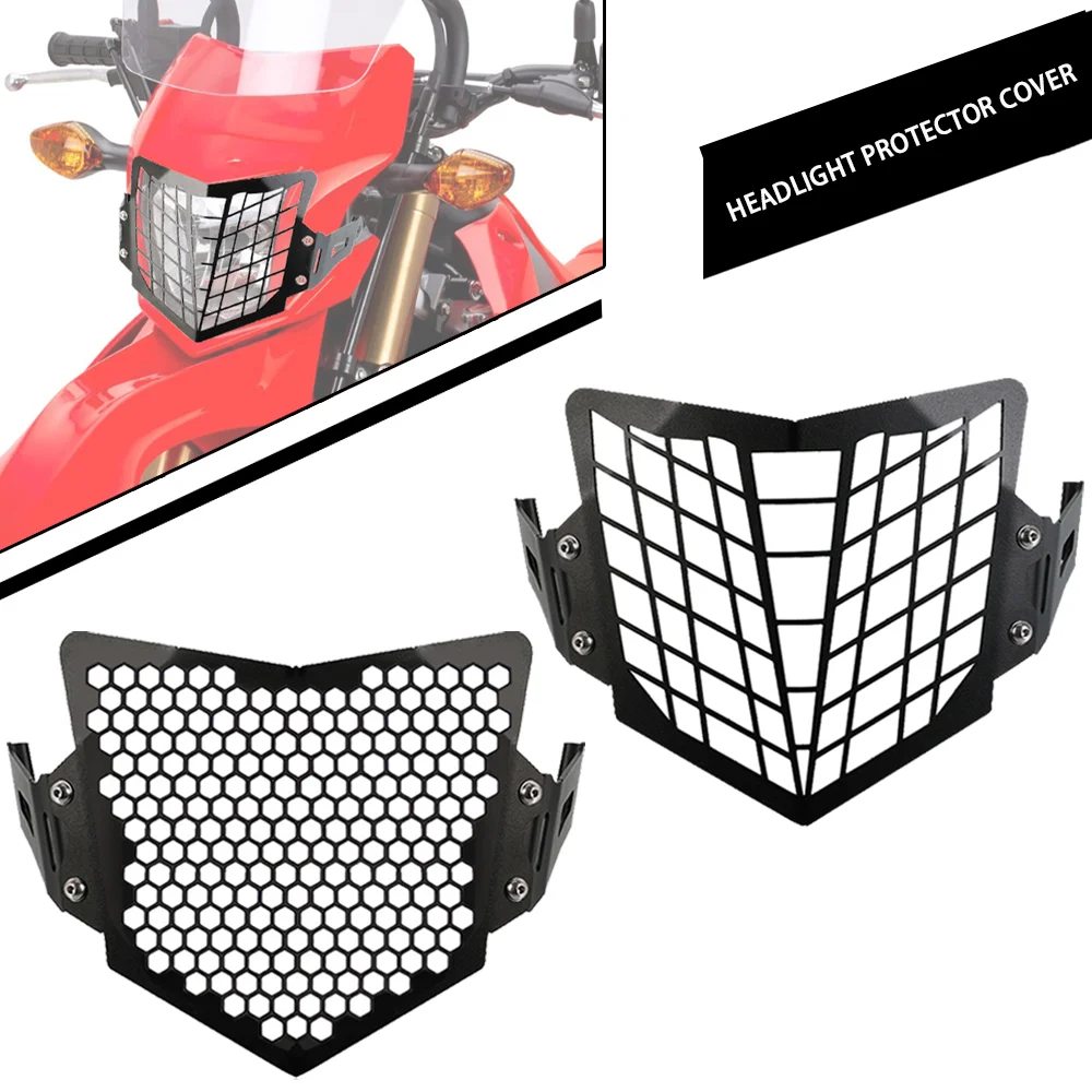 

For Honda CRF250L CRF250M CRF300L CRF 300L 2013-2024 2023 Motorcycle Headlight Grille Guard Grill Light HeadLamp Cover Protector