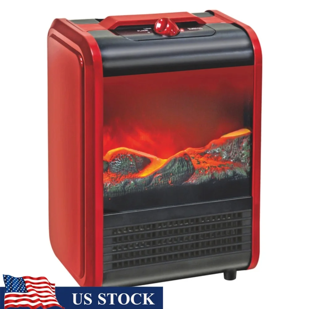 

Электрический мини-подогреватель для камина, 1200 Вт, портативный внутренний обогреватель с эффектом пламени, защита от перегрева, керамические нагревательные элементы