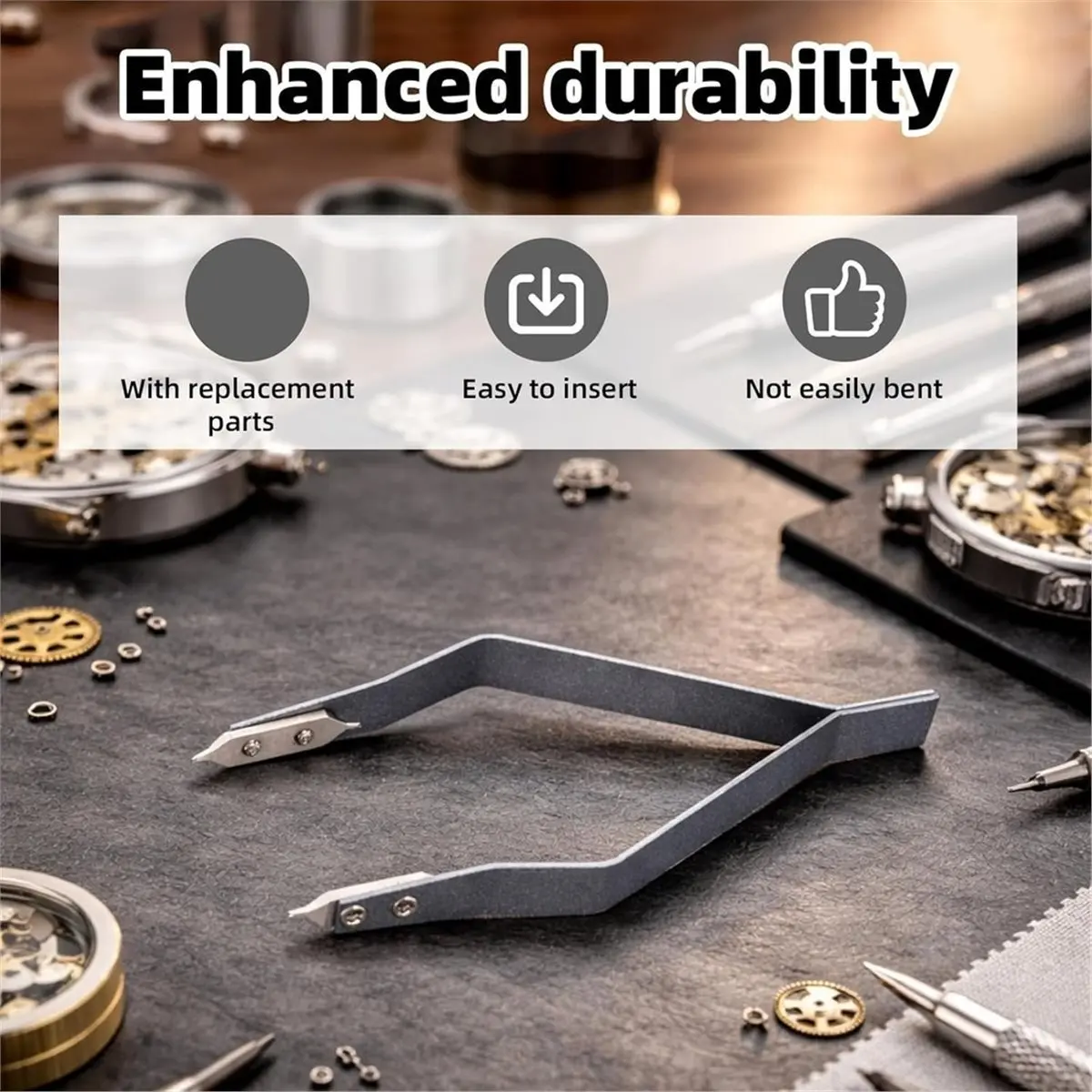 RECOMMENDATION  Spring Bar Tweezers for Watch Strap & Band - Aluminum Alloy Pin Removal Tool with Spare Fork Tips & Screwdriver
