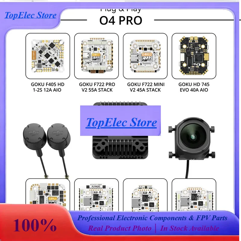 TopESsFlywoo GOKU HEX GN405 Nano HD 20A Stack V3 W/ TXCO ELRS 2.4g Plug&Play O4 / O4 Pro