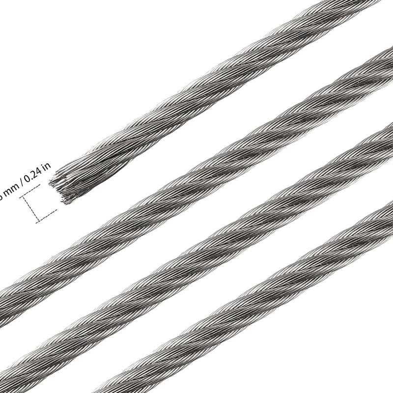 1pcs length 5/10 meters diameter 0.5mm~3mm 7X7 structure 304 stainless steel wire bare rope hoisting cable rope