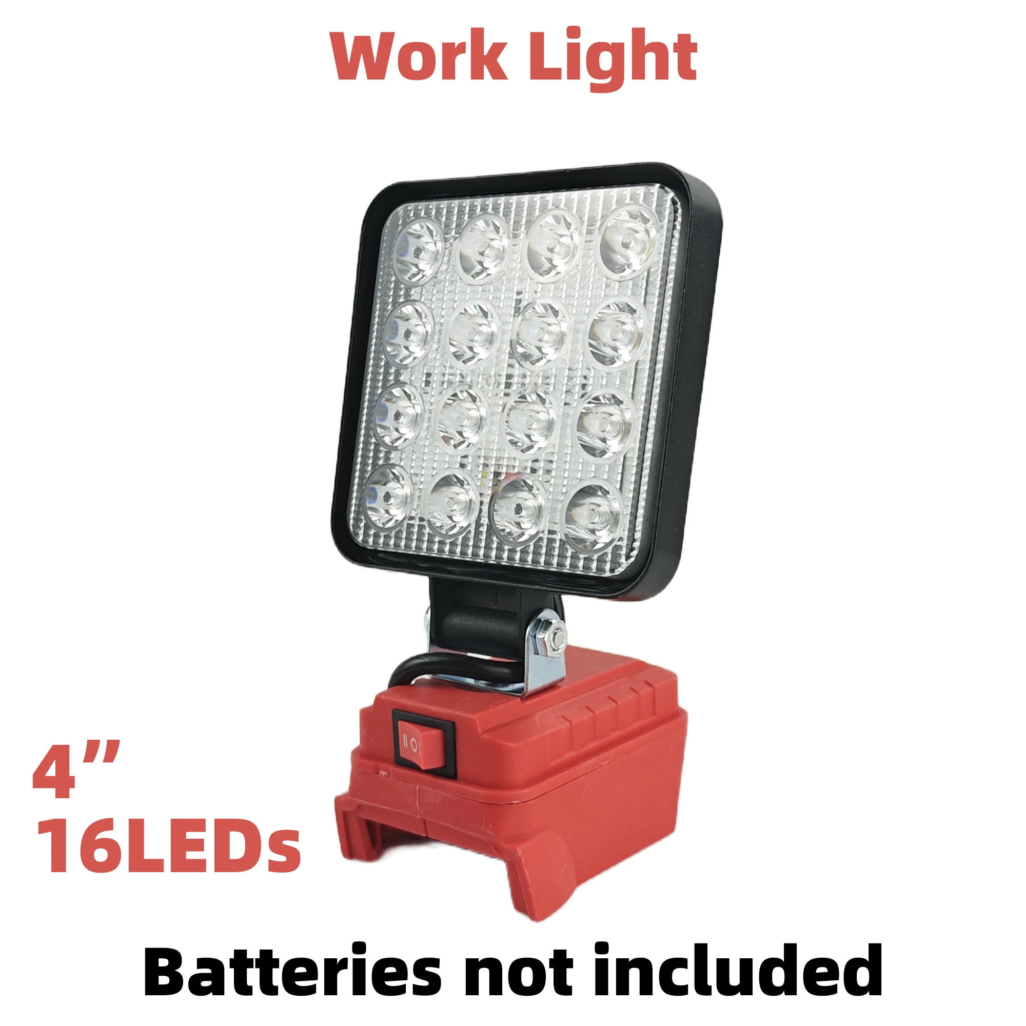 

4-дюймовый беспроводной светодиодный фонарь, совместимый с аккумулятором Milwaukee 20 В, уличный рабочий фонарь, аварийный фонарик без аккумулятора