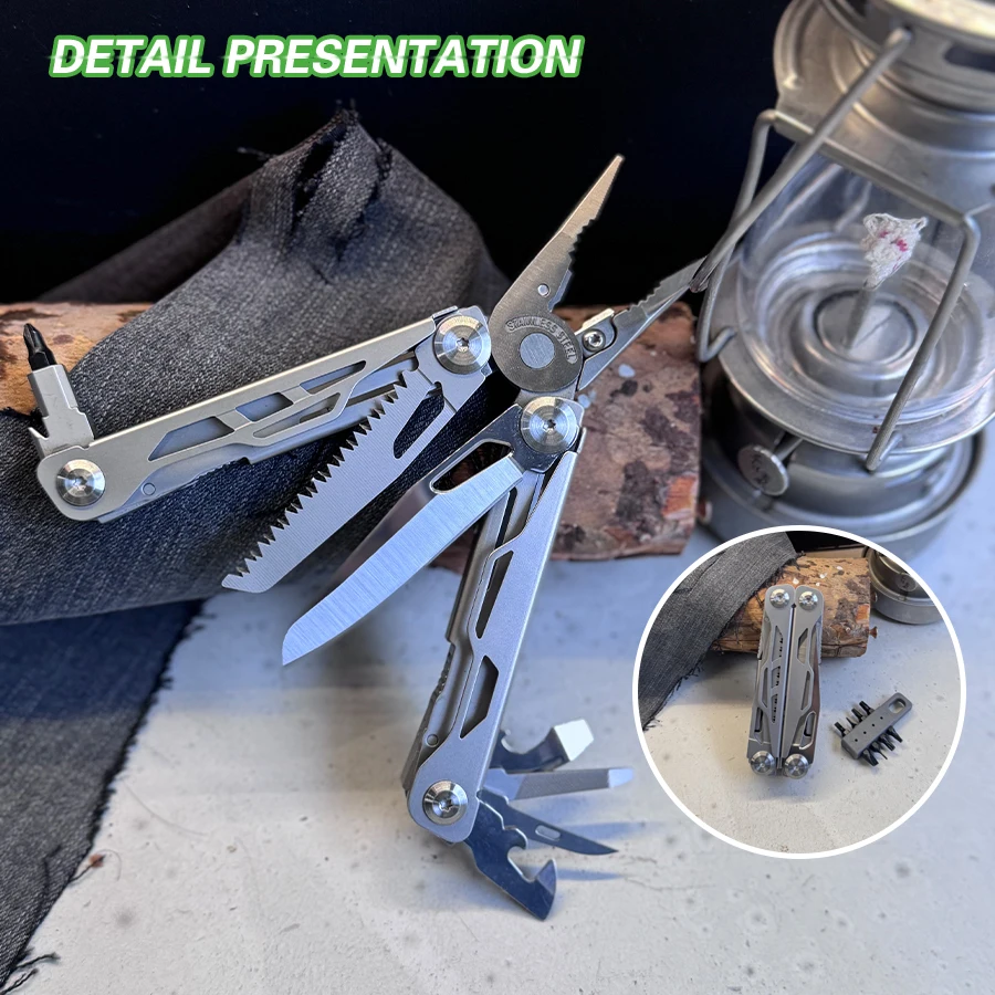 Gift hand Tool  Multi-Function Pocket Pliers 20 in 1 Multitool EDC Pocket Knife, Screwdriver Holiday Gift for Father and Mother