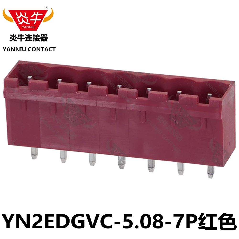 

10Pcs YN2EDGVC-5.08 Red 2P~12P 2EDGV 2EDGK 2EDGVC 5.08mm 2P Pluggable Connector PCB Header Male Female Screw Terminal Block