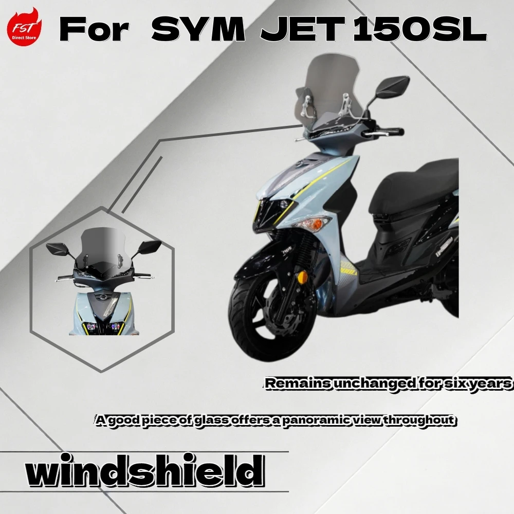 

For SYM JET 150SL Scooter Dedicated Modified Front Windshield Wind Deflector Chest Protector Windscreen Accessories