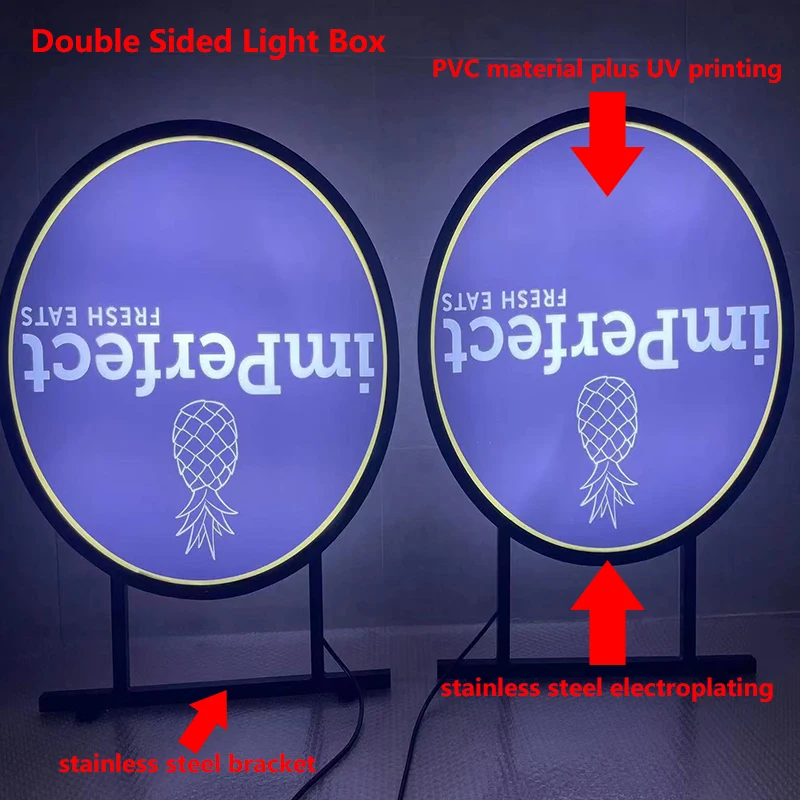 (Customized) Winbo Custom Outdoor double side 3D advertising led vacuum forming blank rotating advertising light box