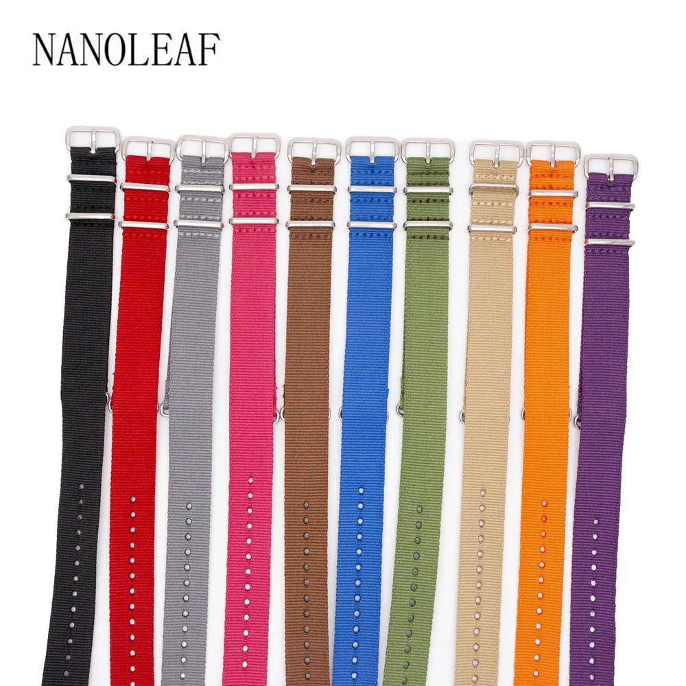 Watch Band 18Mm 20Mm 22Mm 24Mm Style Wristband Durable Nylon Striped Strap Compatible with Sport Casual Watch Bracelet