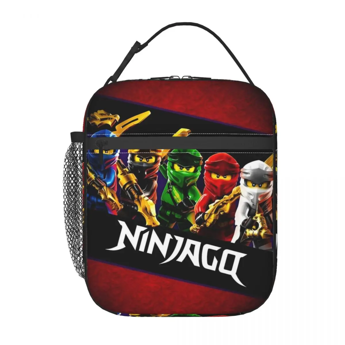 Custom Phantoms N-Ninjagos Insulated Lunch Bag for Women Portable Adventure Movie Cooler Thermal Lunch Tote Office Work School view 2