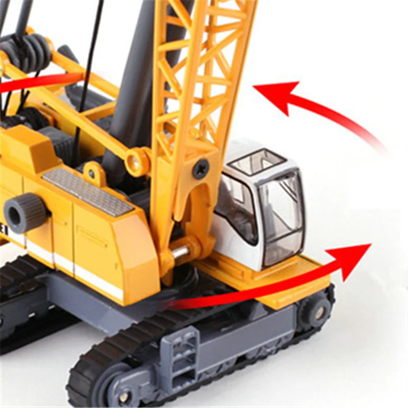 โมเดลรถขุดตีนตะขาบโลหะผสม 1/87 แบบหล่อขึ้นรูป ‌ ยานยนต์วิศวกรรม ‌ รถเครนขุดดิน ‌   ของเล่นเด็กแบบจำลองเครนทาวเวอร์
