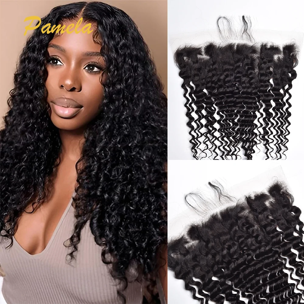 

Burmese Curly 13x6 Real HD Lace Frontal Human Hair 13x6 Frontal Invisible HD Lace Water Wave Spiral Ends Human Hair For Women