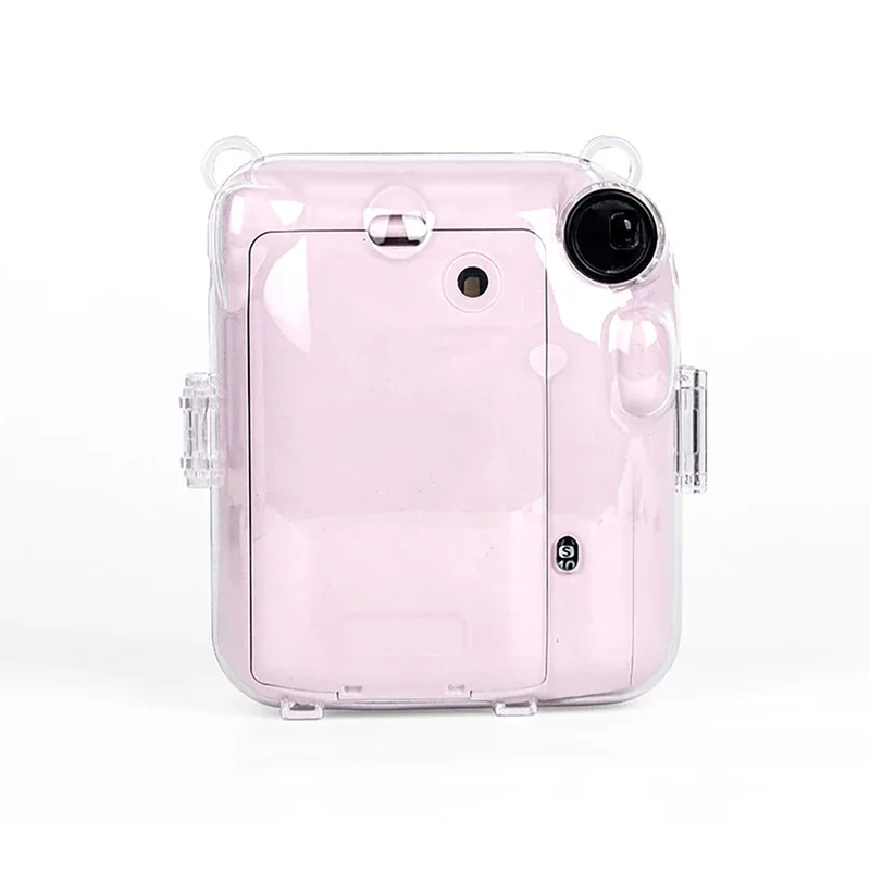 For Fujifilm Instax Mini 12 Transparent Camera Cover Protective Carrying Bag Cover With Storage Bag With Shoulder Strap