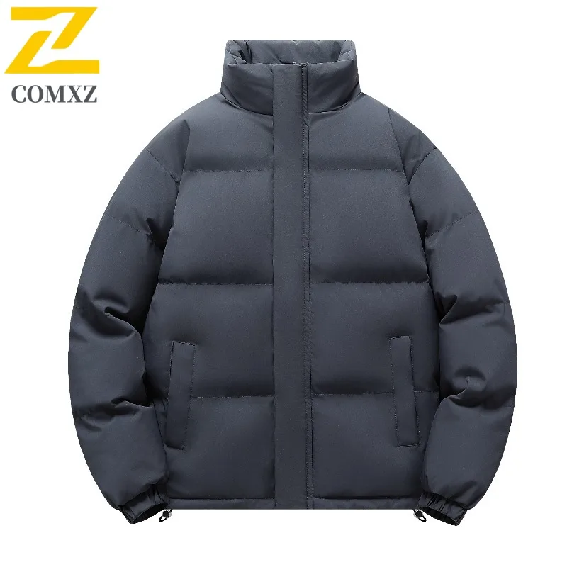

COMXZ Men Padding Coat New Trendy Minimalist Windproof Warm Snow Ski Bread Jacket Classic Streetwear Cotton Padded Jacket