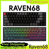 Teamwolf RAVEN68 wired magnetic axis mechanical keyboard 8K fast trigger RGB backlight e-sports gaming mechanical keyboard