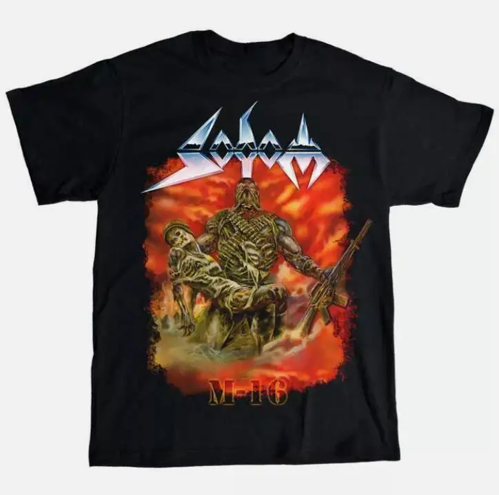 Sodom M-16 Short Sleeve Black T-shirt Gift For Father Day