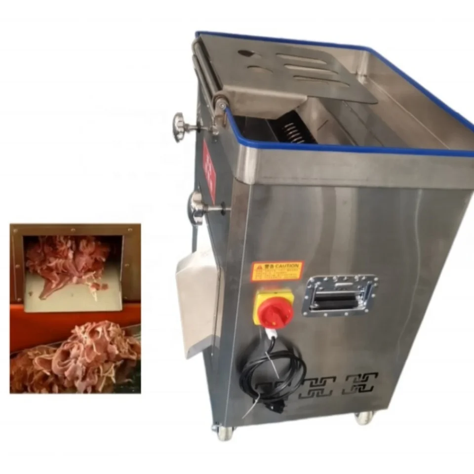 Trancheuse à viande électrique commerciale en acier inoxydable pour boucherie et restaurant