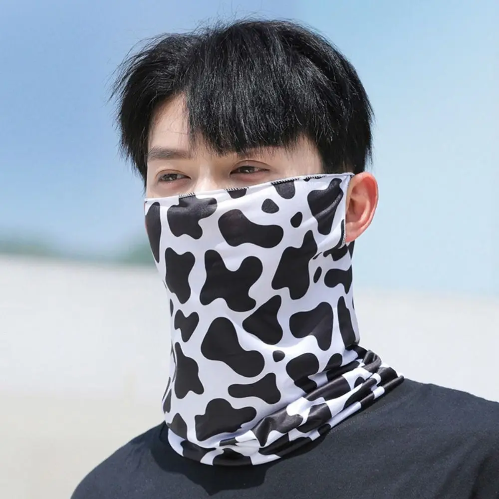 

Anti-UV Breathable lce Silk Bandana Elastic Hanging Ear Cycling Balaclava Cool Face Scarf Summer