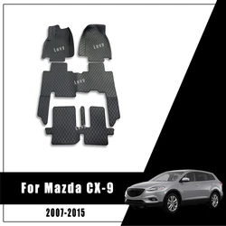 マツダCX-9,2007, 2008, 2009, 2010, 2011,Cx9カーアクセサリー用防水フロアマット (7席)