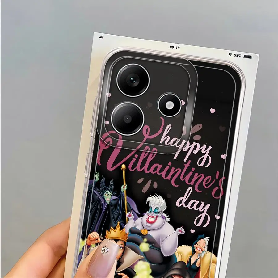 Custodia morbida per telefono per Xiaomi Redmi Note 9S 13C A4 11S 12S 9 10 11 Pro 10Lite 14C 10S 12 13 14 Pro Plus Disney Villains