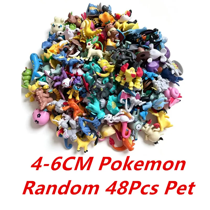 24-72 Stück Pokemon Anime-Figuren Pikachu Actionfiguren 4-6cm Cartoon Mini Haustier Dekorative Sammlermodelle Puppen Spielzeug Geschenk
