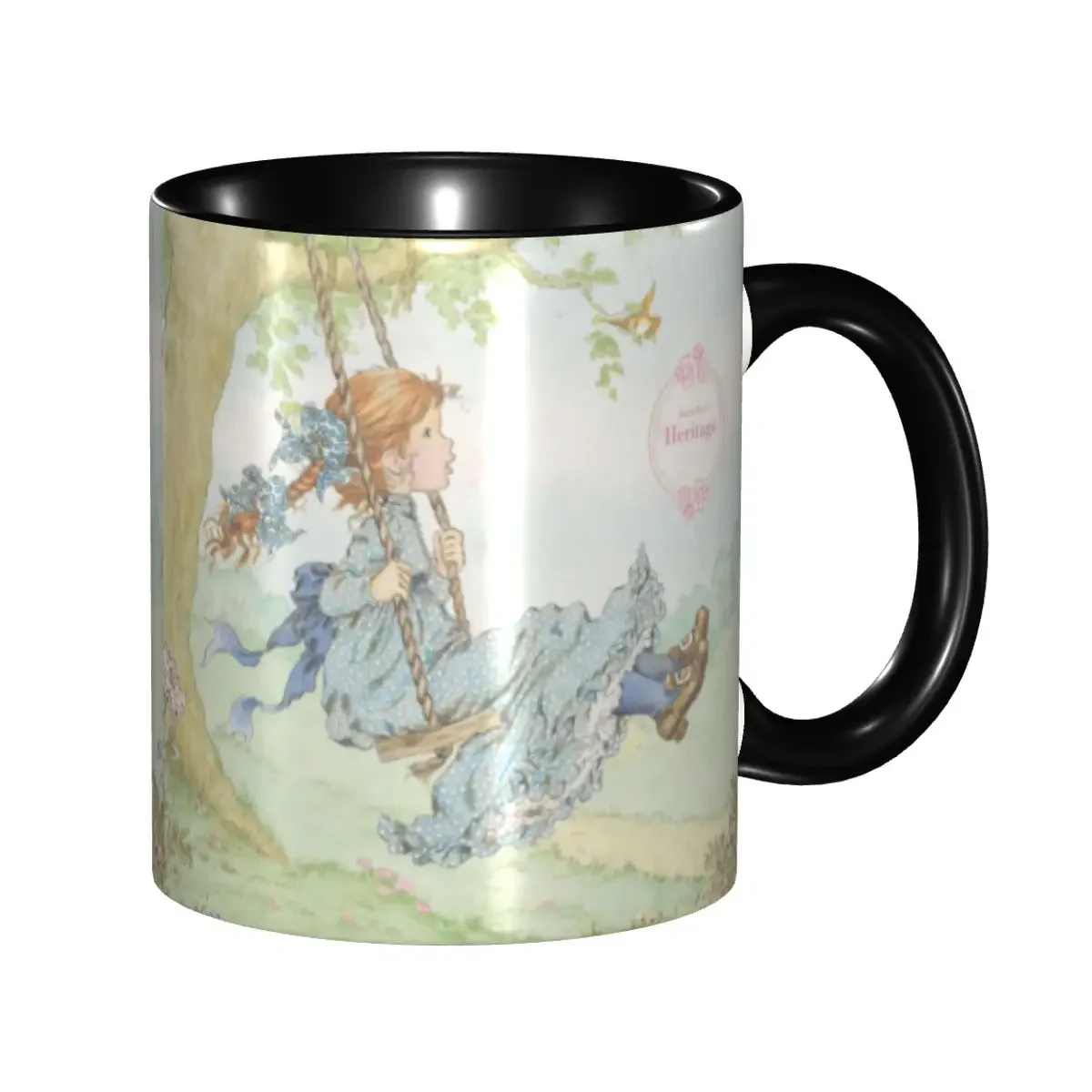 DIY Sarah Kay Girl Cartoon Animation Ceramic Mugs Custom Coffee Cup Creative Present