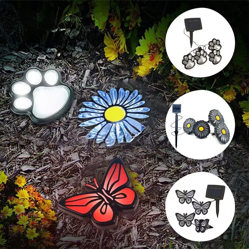 

Solar Powered Garden Lights IP65 Waterproof Outdoor LED Dog Claw Lights Non-Slip Landscape Path Lighting for Patio Lawn