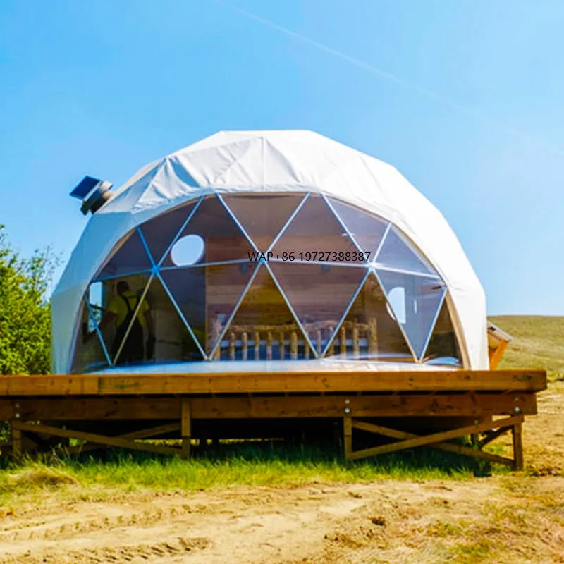4m 5m Glamping Dome Tent North American Standards Clear Span Wind Resistant Event Tent