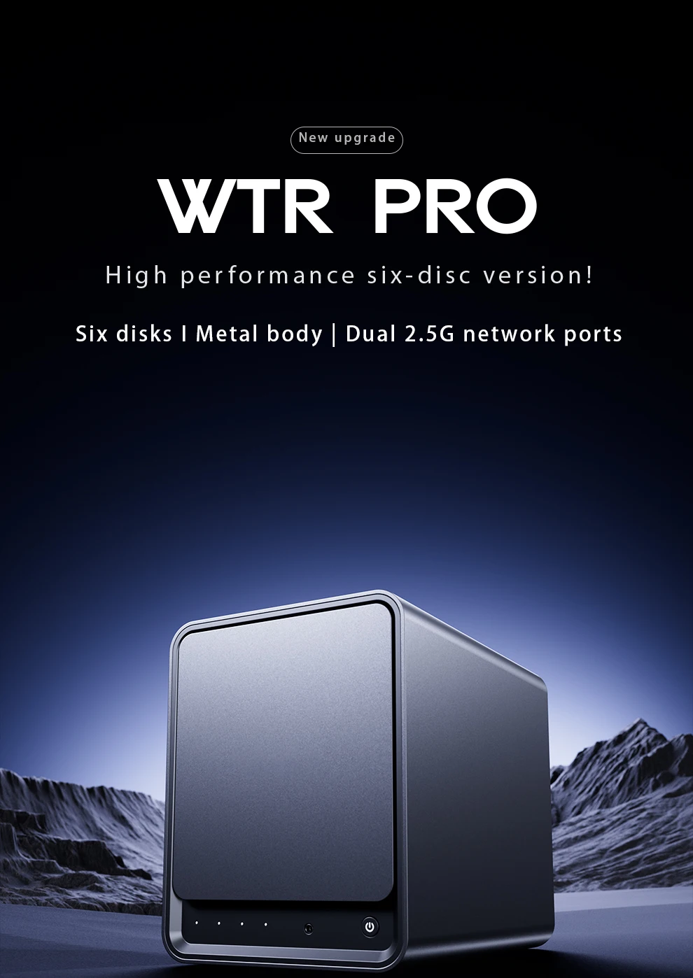 WTR Pro 6 Bay NAS Mini PC Intel Twin Lake N150 DDR4 3200MHz M.2*2 2280 NVMe 3.5 SATA x 4 2.5G LAN سطح المكتب NAS DIY الكمبيوتر #1
