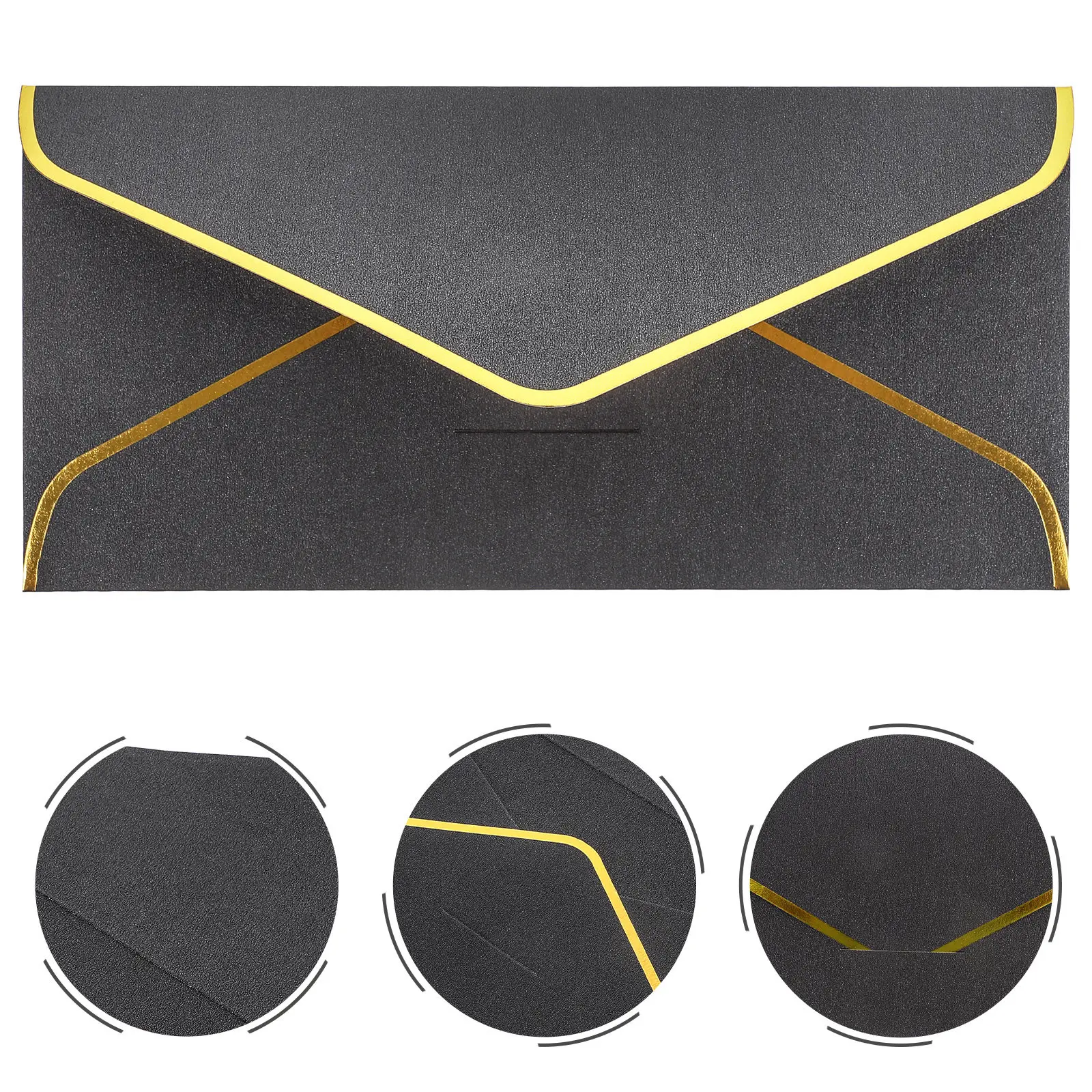 

10Pcs Foil Envelopes Compact Multi-Function Card Envelopes for Wedding Shower Party Receipt Book