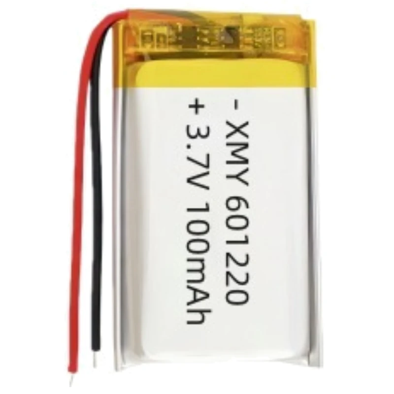 3.7V 100mAh 601220 Lipo Lithium Polymer Rechargeable Battery for GPS MP3 Bluetooth Headset Video Pen Digital Productors
