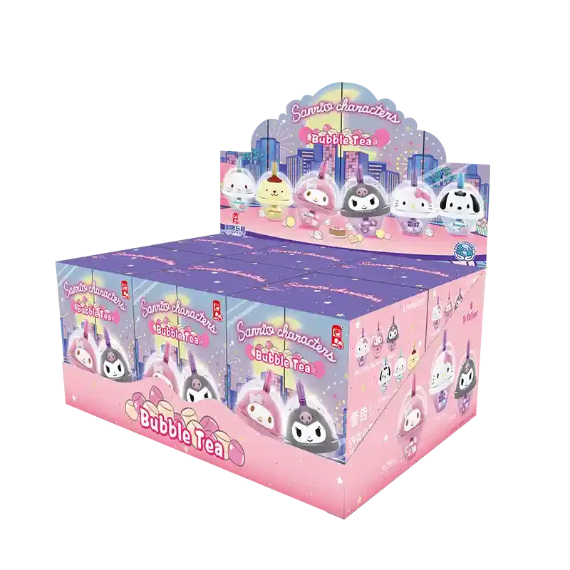 Miniso Sanrio Bubble Tea Blind Box Series Figure Kuromi My Melody Cinnamoroll Purin Pochacco Action Anime Kawaii Model Toy Gifts