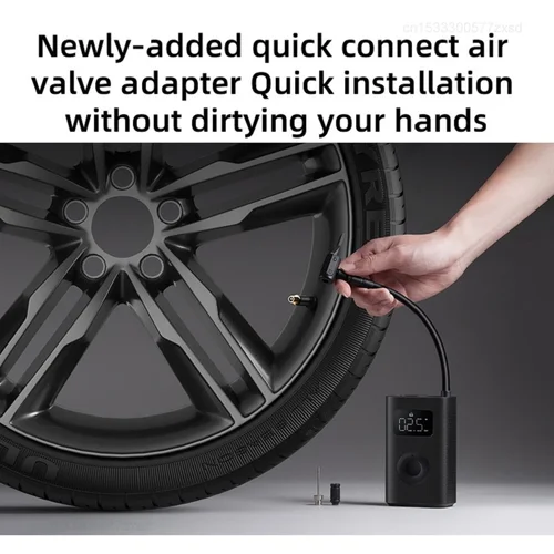 Imagen 2 del producto Xiaomi Mijia Air Pump 2 para bicicletas y bolas, preestablecido digital de presión de neumáticos, carga de parada automática, inflador multiherramienta tipo C