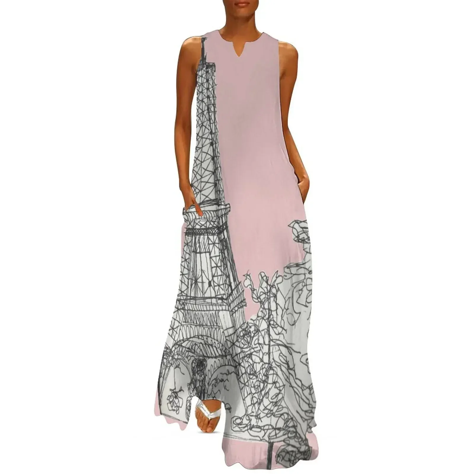 

Paris Long Dress birthday dress ladies dresses for special occasions prom clothes loose women's dress