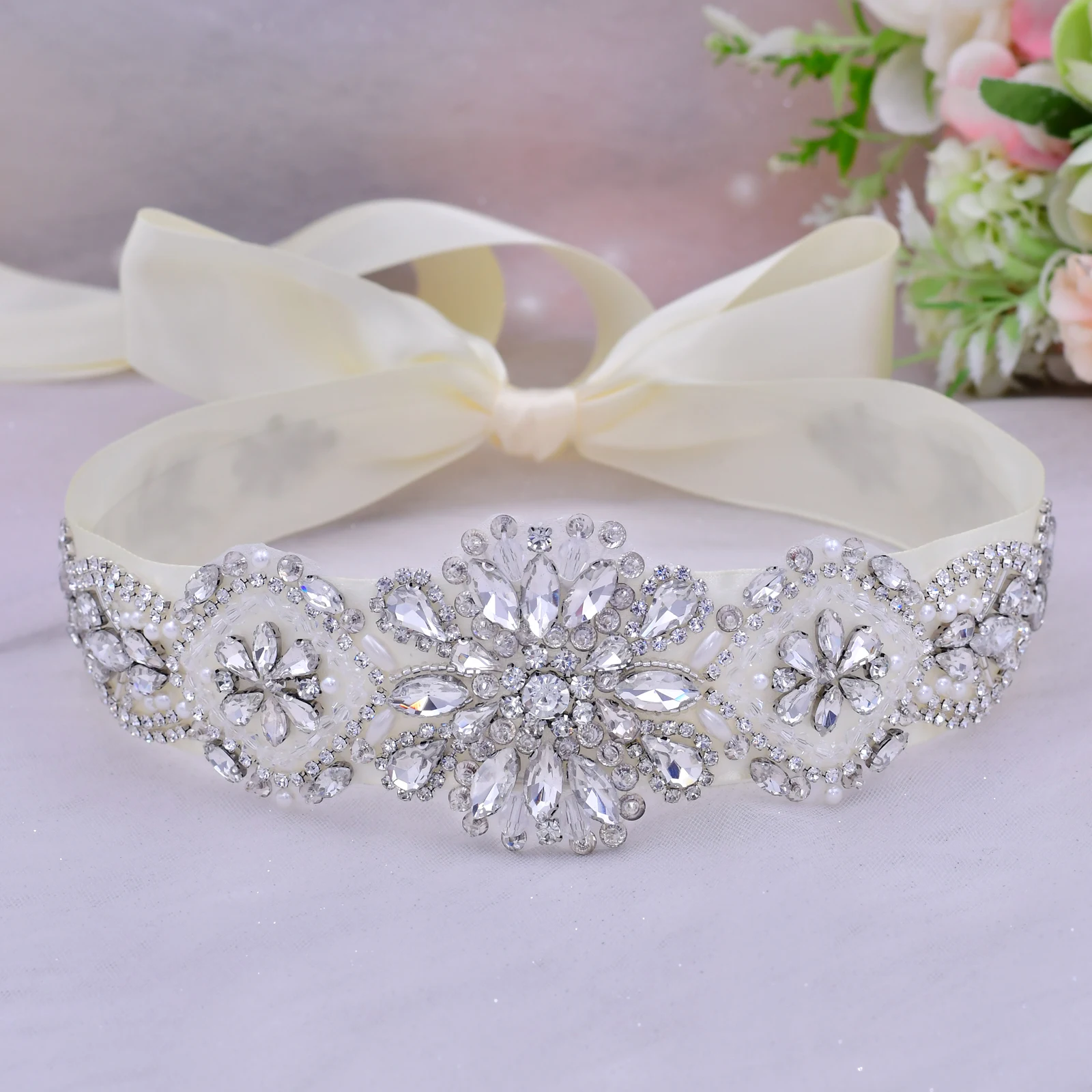 S433 Bridal Belt Women's Belt Bride Belt Wedding Rhinestone Belt Prom Dress Pearl Belt Wedding Accessories Evening Dresses Sash