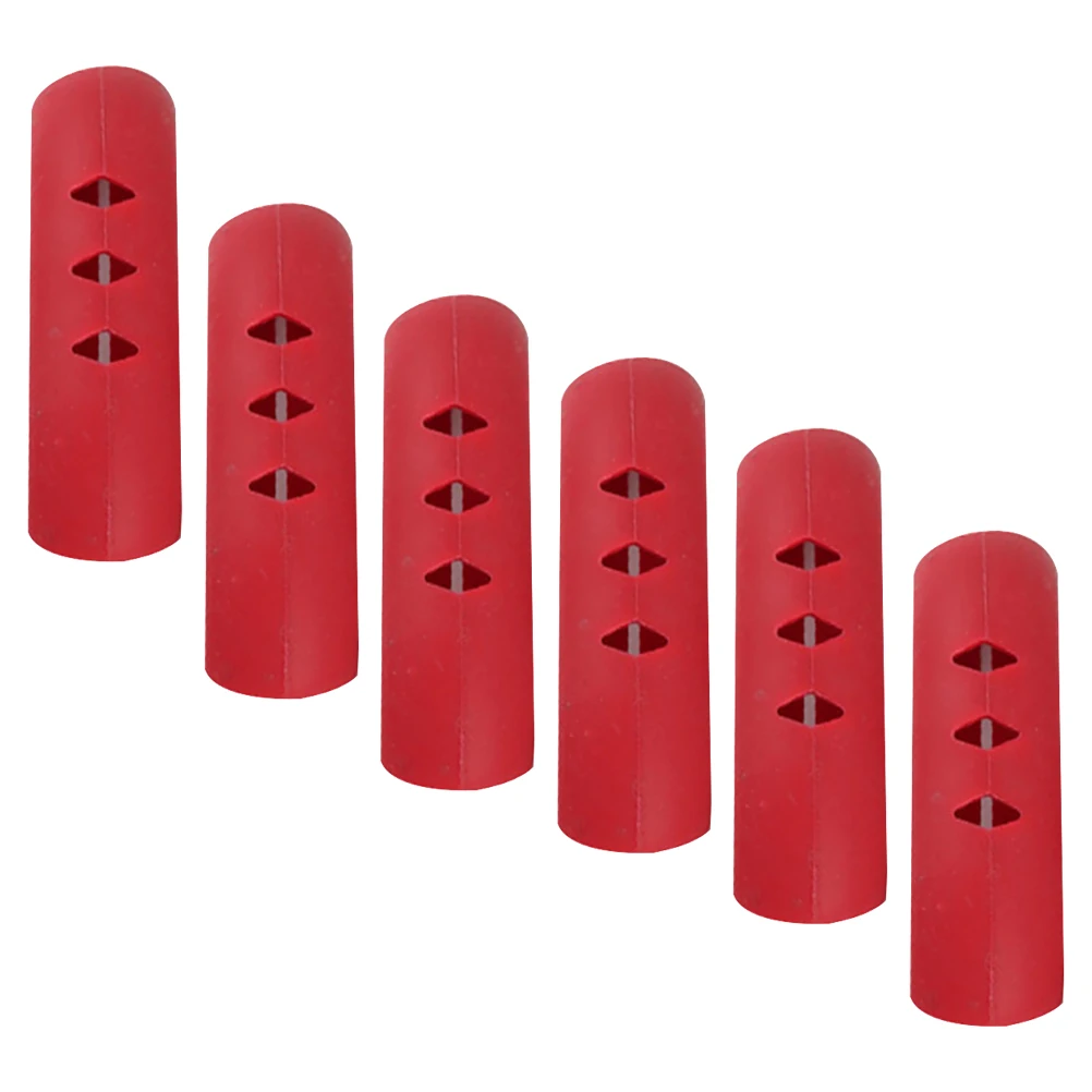 

6pcs Soup Pot Ear Sleeves Heat Resistant Insulated Grips Anti Scald Silicone Pot Handle Covers Easy Clean Kitchen Tool