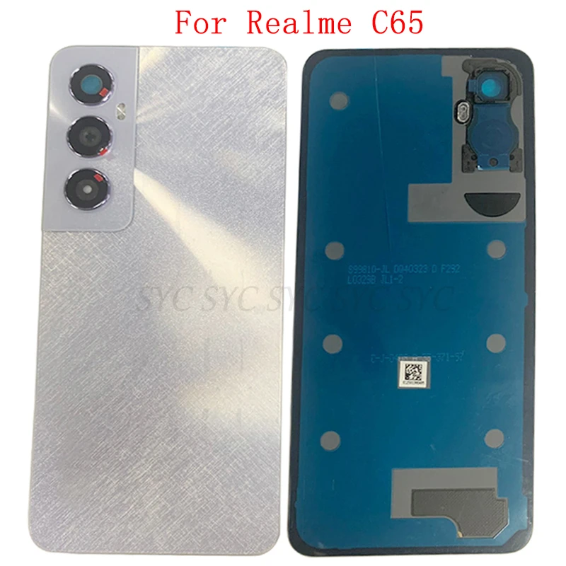 

Back Cover Rear Door Case Housing For Realme C65 Battery Cover with Logo Repair Parts