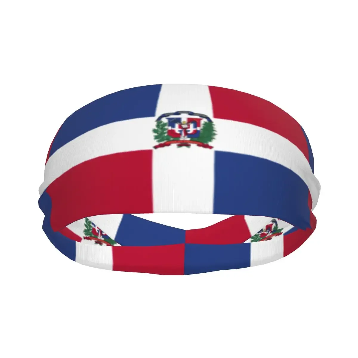 

1pcs Sports Sweatband Breathable Headband Sweat Hair Head Band Dominican Republic Flag Yoga Headband