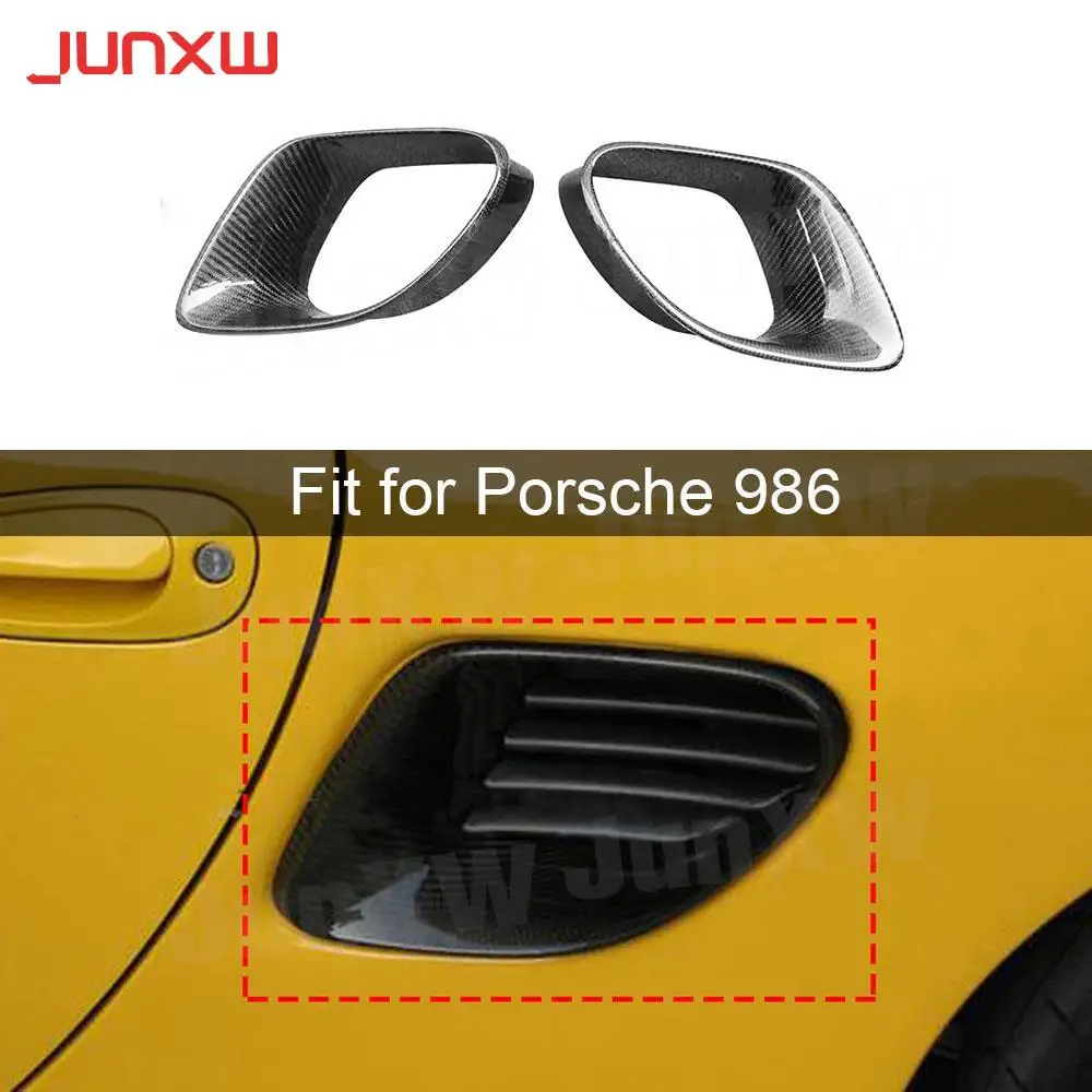 

Carbon Fiber Rear Air Inlet Trims Decorative Sticker Car Accessories for Porsche 986 Boxster 1996-2004 Side Fender Air Vent Trim