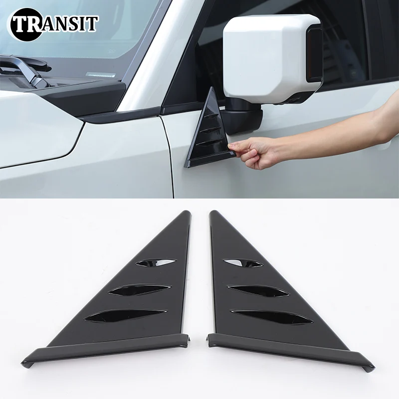 

ABS Glossy black For Toyota Land Cruiser 250 Prado LC250 2024 2025 Rearview Mirror Side Triangle Spoiler Trim Car Accessories