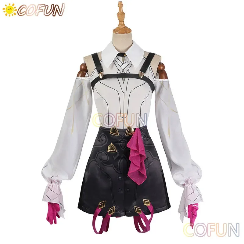 Cofun honkai star rail kafka cosplay traje jogo kafka peruca cosplay uniforme traje de halloween feminino