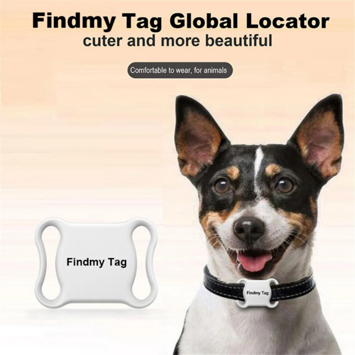 Mini GPS Tracker 2.4G Low-Power WIFI Locator Car Pets Airtags Smart Finder Key Finder Positioning Findmy Tag APP(White)