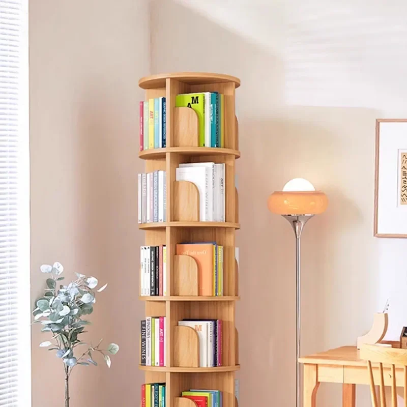 Rotating Nordic Bookcase Magazine Corner Racks Modern Shelf Nordic Replica Book Rack Cabinet Estanterias Space Saving Furniture