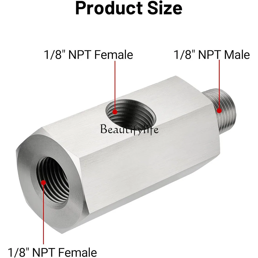 

yj22 Cross-border modified auto parts M12 tee to 1/8NPT side hole oil pressure sensor adaptable diameter change connector